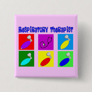 Respiratory Therapist Pop Art Design Gifts 2 Inch Square Button