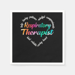 Respiratory Therapist Respiratory Therapist Heart Napkin