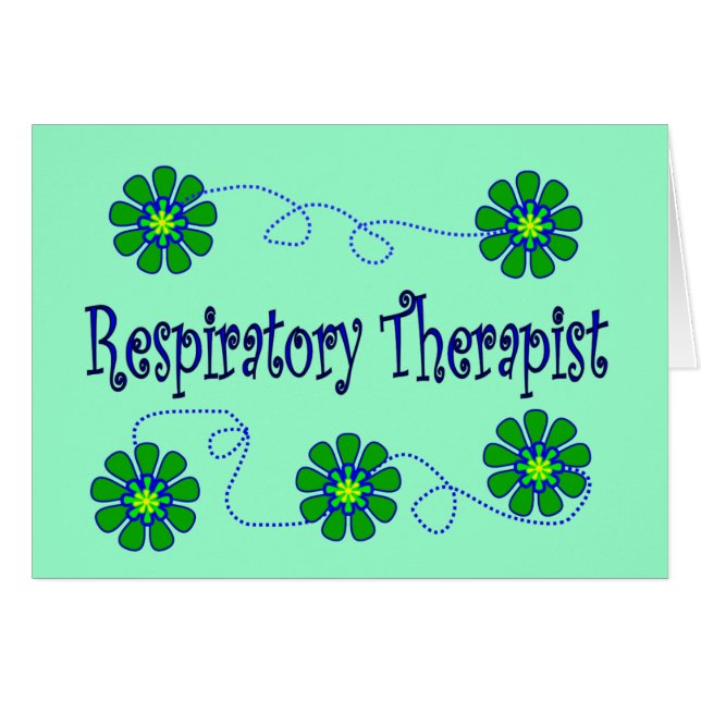 Respiratory Therapist Retro Flowers Design (Front Horizontal)