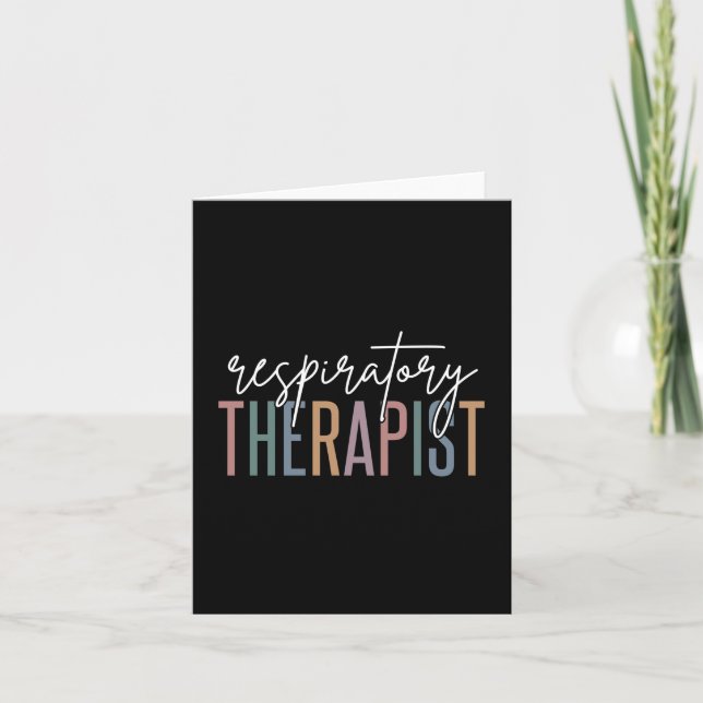 Respiratory Therapist RT Gifts Card (Front)