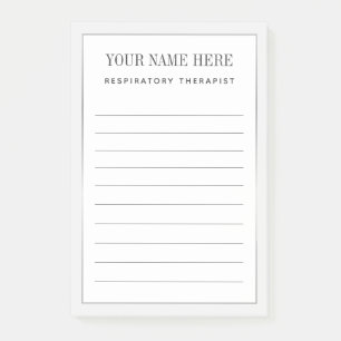 Respiratory Therapist Silver Border Post-it Notes