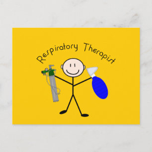 Respiratory Therapist Stick Person Postcard