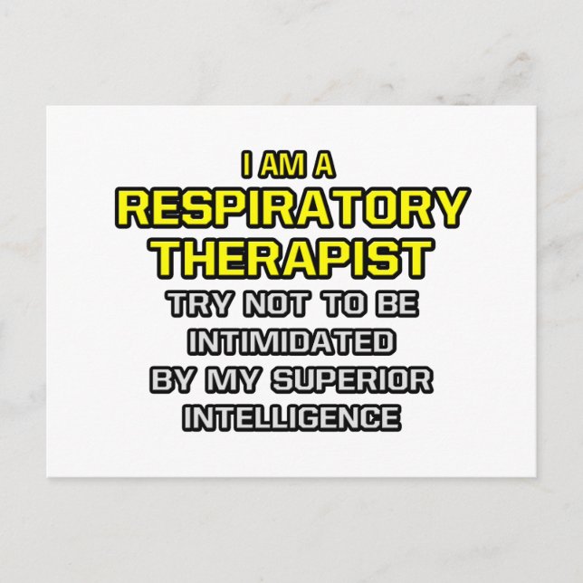Respiratory Therapist...Superior Intelligence Postcard (Front)