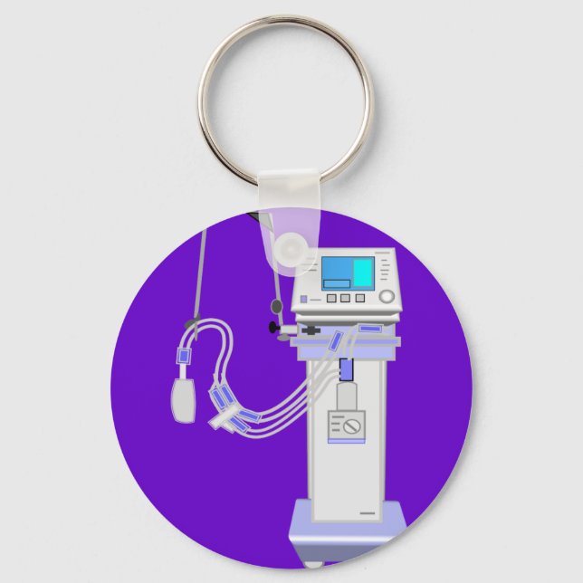 Respiratory Therapist Ventilator Design Keychain (Front)