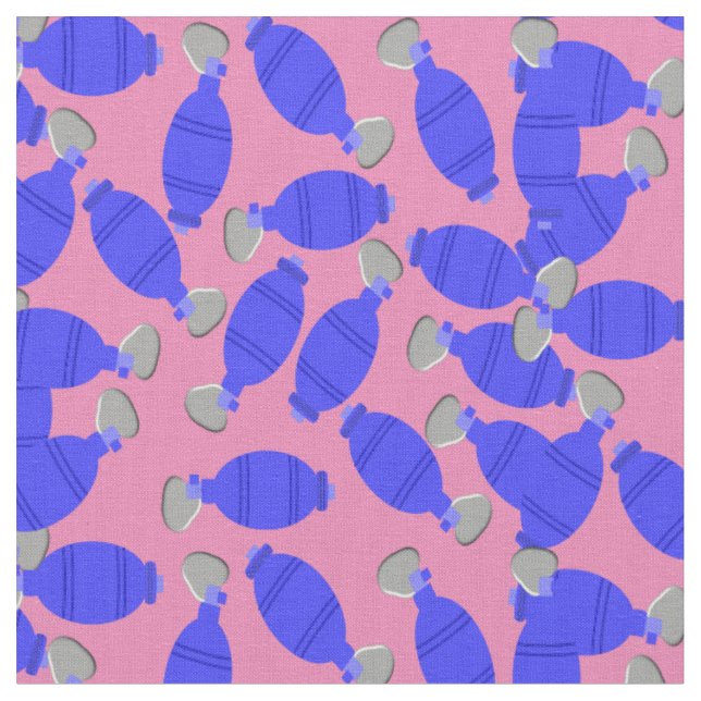 Respiratory Therapy Ambu Bags Pink Fabric (Close Up)