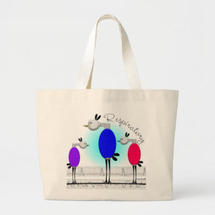 Respiratory Therapy "Ambu Birds" Gifts Large Tote Bag