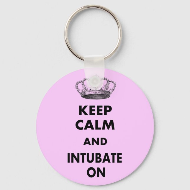 Respiratory Therapy Gifts "Keep Calm and..." Keychain (Front)