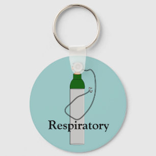 Respiratory Therapy Oxygen Tank Design Keychain