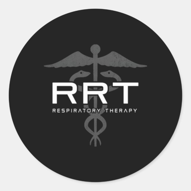 Respiratory Therapy Rrt Front Back Respiratory Car Classic Round Sticker (Front)