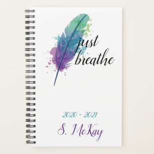 Respire juste Boho aquarelle Monogramme