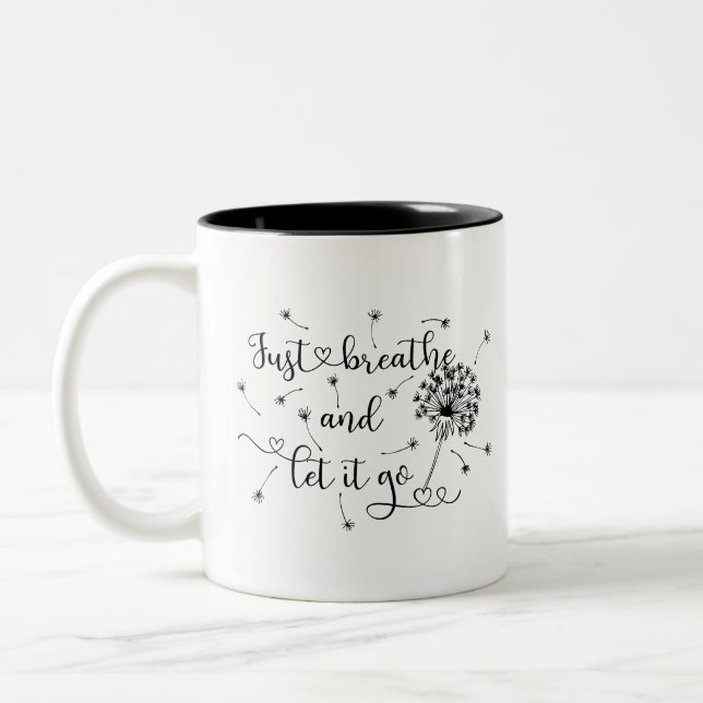Respire juste la Mug au café (Gauche)