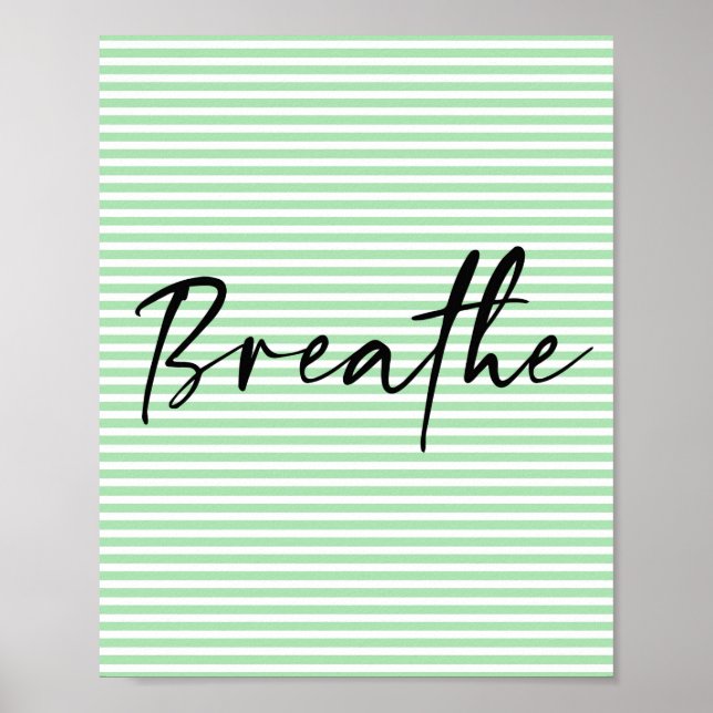 Respire l'Ecriture Salle de bain poster d'art mur (Devant)