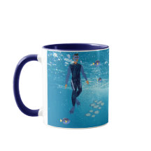 respire profondément avec une tasse cool