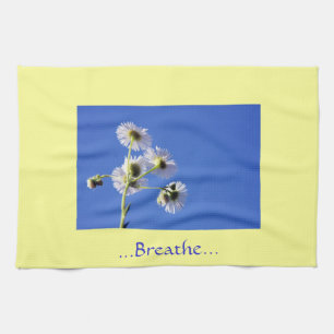 Respirer La Citation Serviettes De Plat Jaune/Bleu