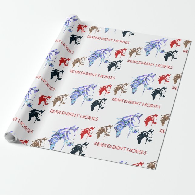 resplendent horses wrapping paper (Unrolled)