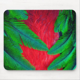Resplendent Quetzal feather design Mouse Pad