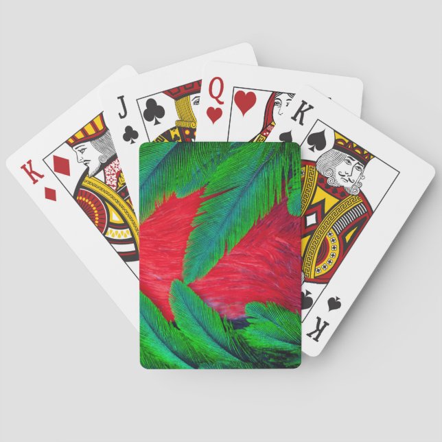 Resplendent Quetzal feather design Playing Cards (Back)