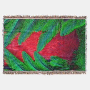Resplendent Quetzal feather design Throw Blanket