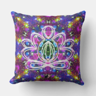 Resplendent Zen Lotus Throw Pillow