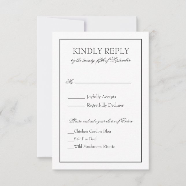 Response Card (Front)