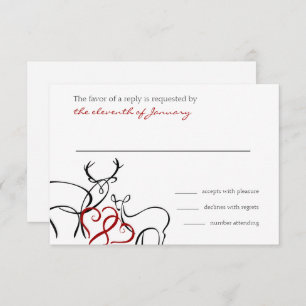 Response Card Buck and Doe in Love