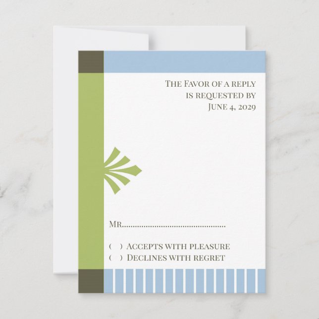 Response Card RSVP Baptism Invitation (Front)