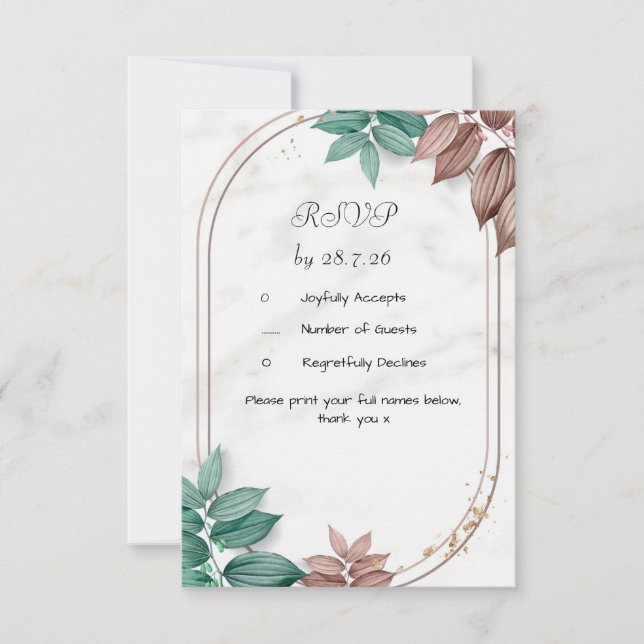 Response Card Wedding  (Front)