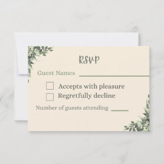 Response card wedding 