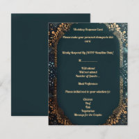 Response card with small dotted design florals