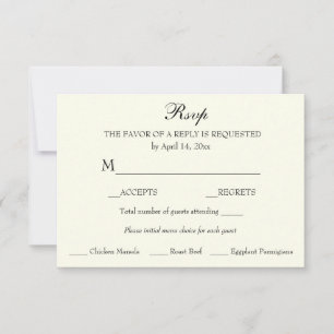Response RSVP Minimalist Classic Elegant