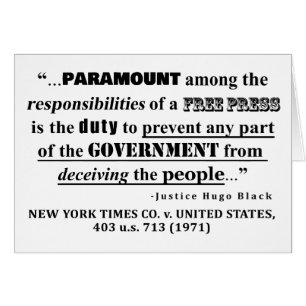 Responsibilities of a FREE PRESS Case Law