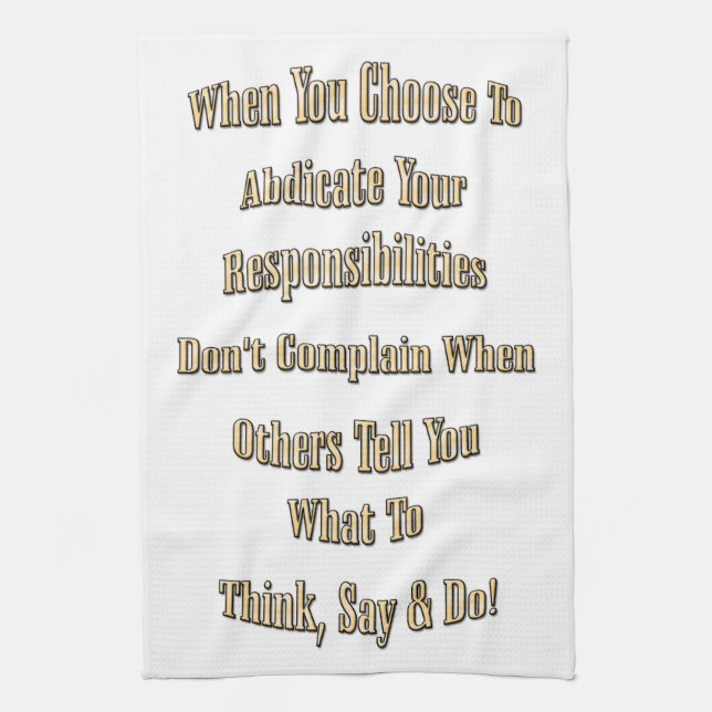 Responsibility Kitchen Towel (Vertical)