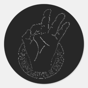 responsible_diver_logo_dark classic round sticker