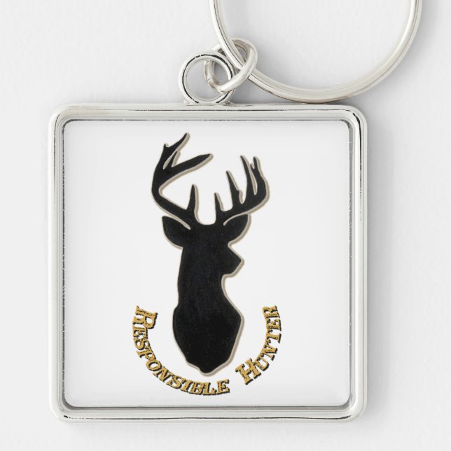 Responsible Hunter Deer Pattern Key Chain (Front)