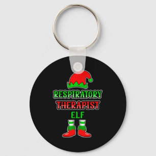 Resratory Therast Elf Resratory Therapy Christmas  Keychain