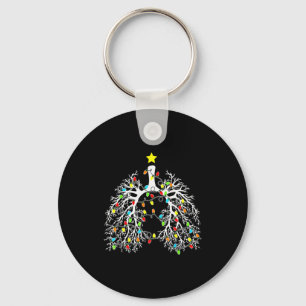 Resratory Therast Lung Christmas Lights Rt Pulmono Keychain