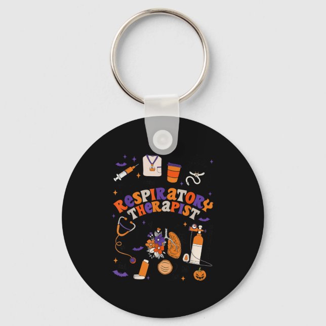 Resratory Therast Shirt Halloween Resratory Theras Keychain (Front)
