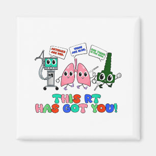 Resratory Therast Valentine’s Day Design Lung Squa Magnet