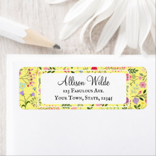 Ressort Fleur sauvage motif Floral Lemon jaune