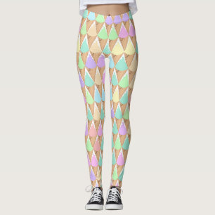 Ressort Pastel Crème de glace Imprimer Leggings
