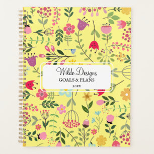 Ressort pour Fleur sauvage motif Floral Lemon Jaun