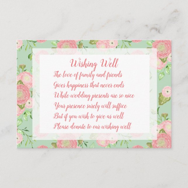Ressort Ranunculus Mint Mariage Envie de cartes de (Devant)