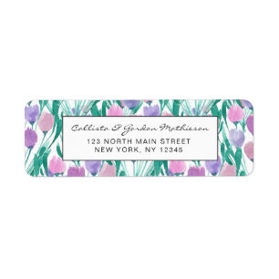 Ressort rose pourpre Tulipe Floral Aquarelle