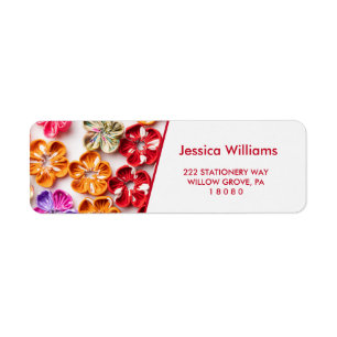 Ressort tissu cousu artisanal Fleurs Multicolor