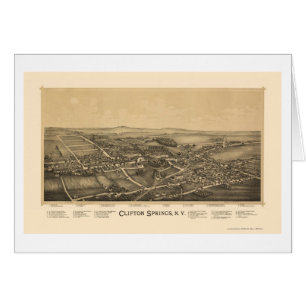 Ressorts de Clifton, carte panoramique de NY -