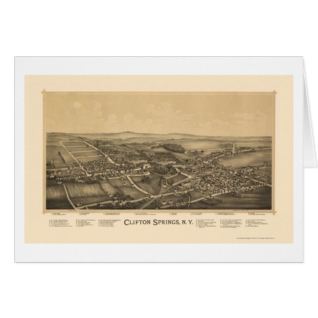 Ressorts de Clifton, carte panoramique de NY - (Devant horizontal)