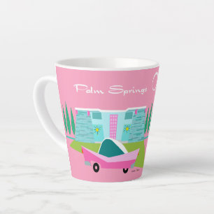 Ressorts de palmier rose rétro Latte Mug