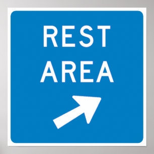 Rest Area Highway Sign