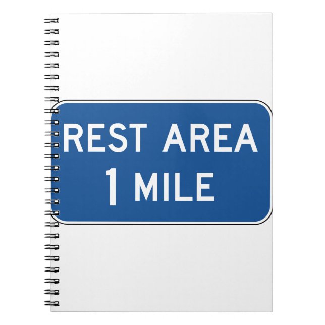 Rest Area Road Sign Notebook (Front)