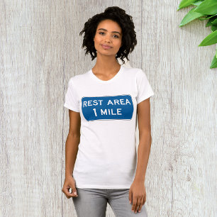 Rest Area Sign Womens T-Shirt
